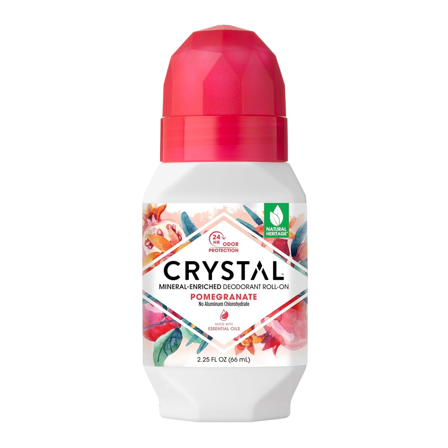Crystal Mineral Deodorant Roll-On Pomegranate 66ml