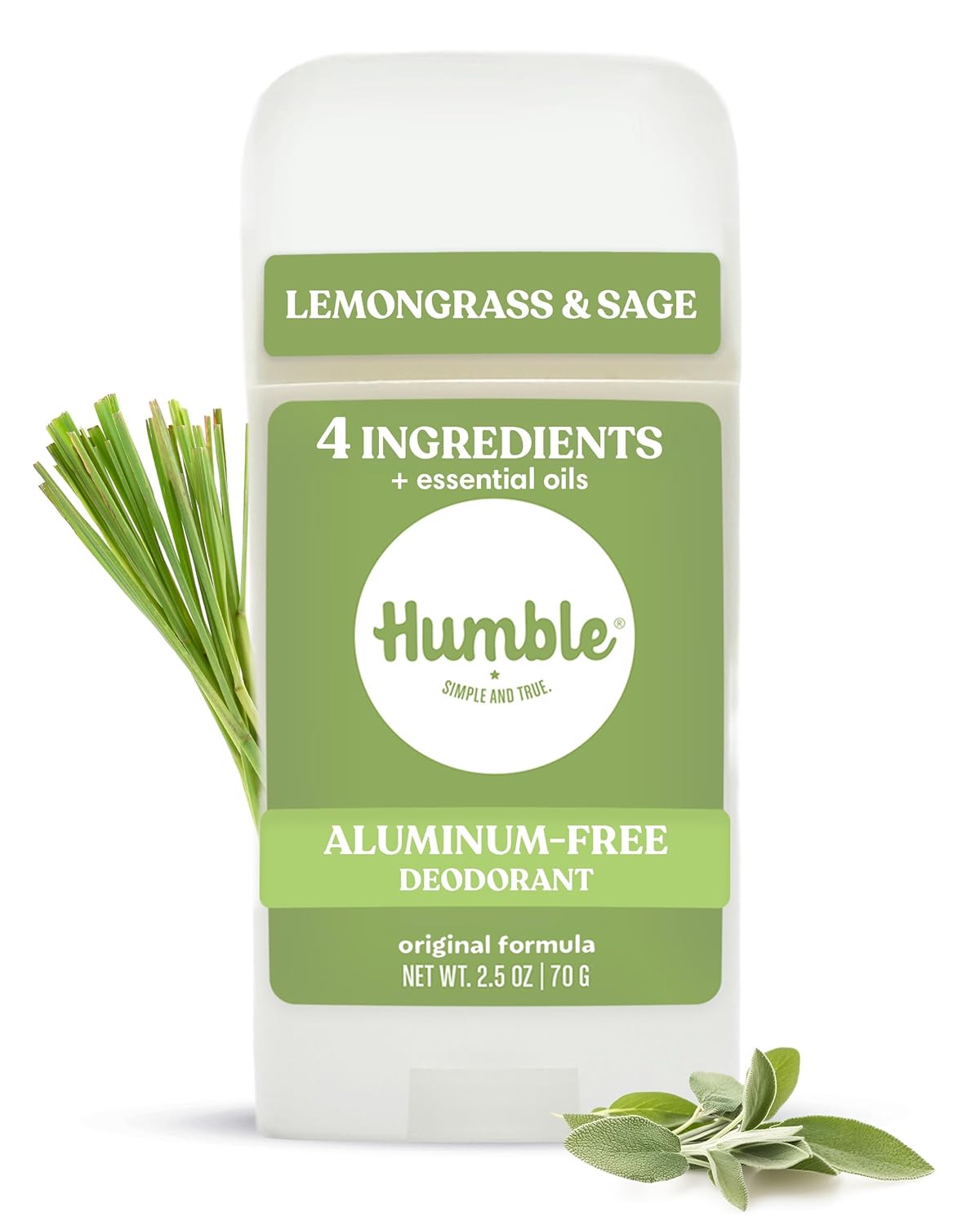 Humble Lemongrass & Sage Aluminum Free Deodorant 70g