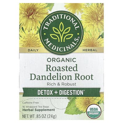 Traditional Medicinals Organic Roasted Dandelion Root 24G