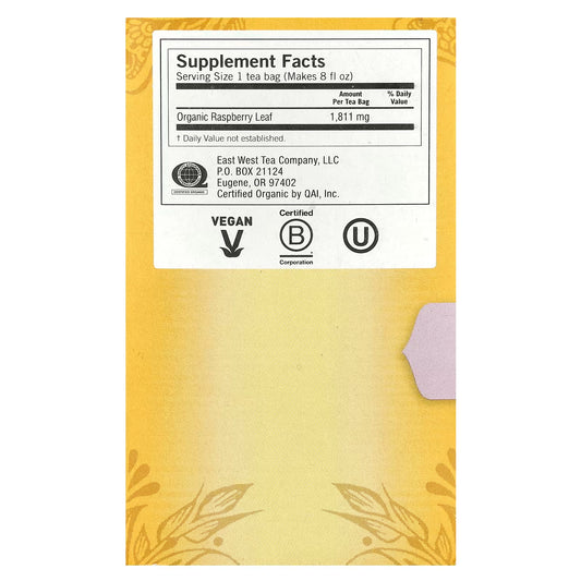Yogi Tea Raspberry Leaf Supports the Reproductive system 16 Tea bags