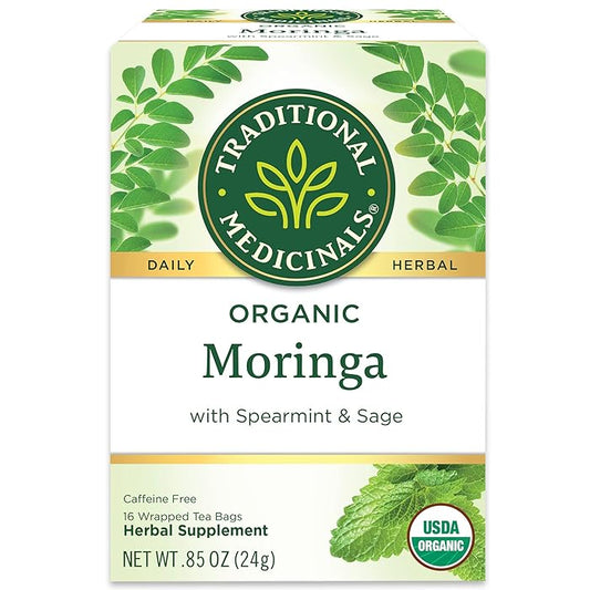 Traditional Medicinals Organic Moringa Leaf with Spearmint & Sage 24G