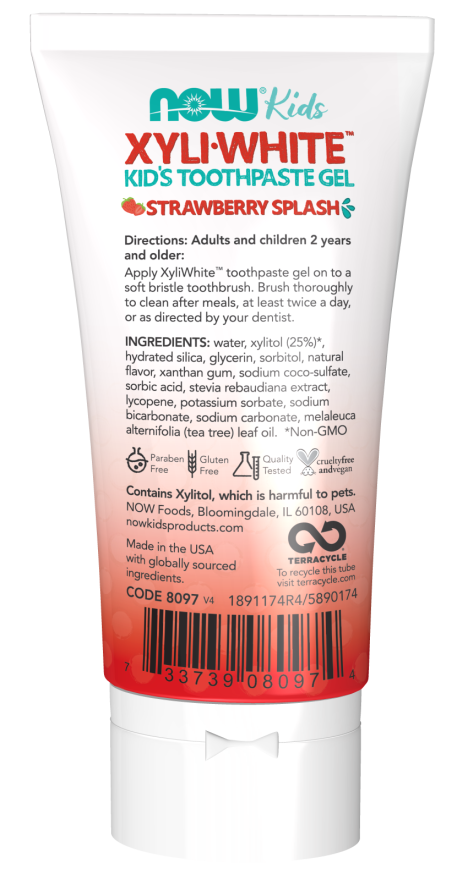 Now Solutions XyliWhite Strawberry Splash Toothpaste Gel for Kids 85g