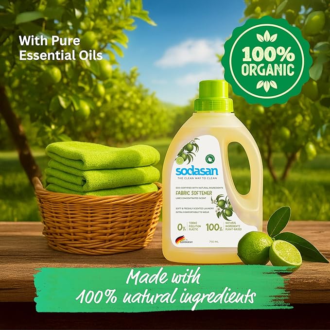 Sodasan 100% Natural Lime Fabric Softener 750g