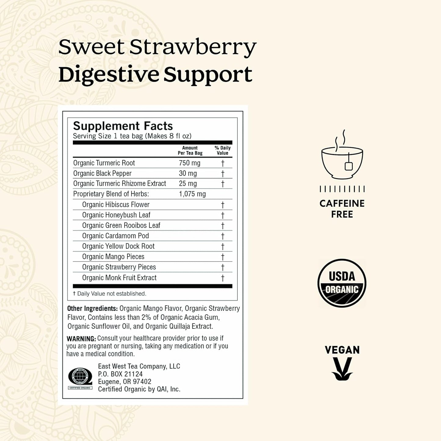 Yogi Tea Digestive Support Sweet Strawberry Supports Healthy Digestion 16 tea bags
