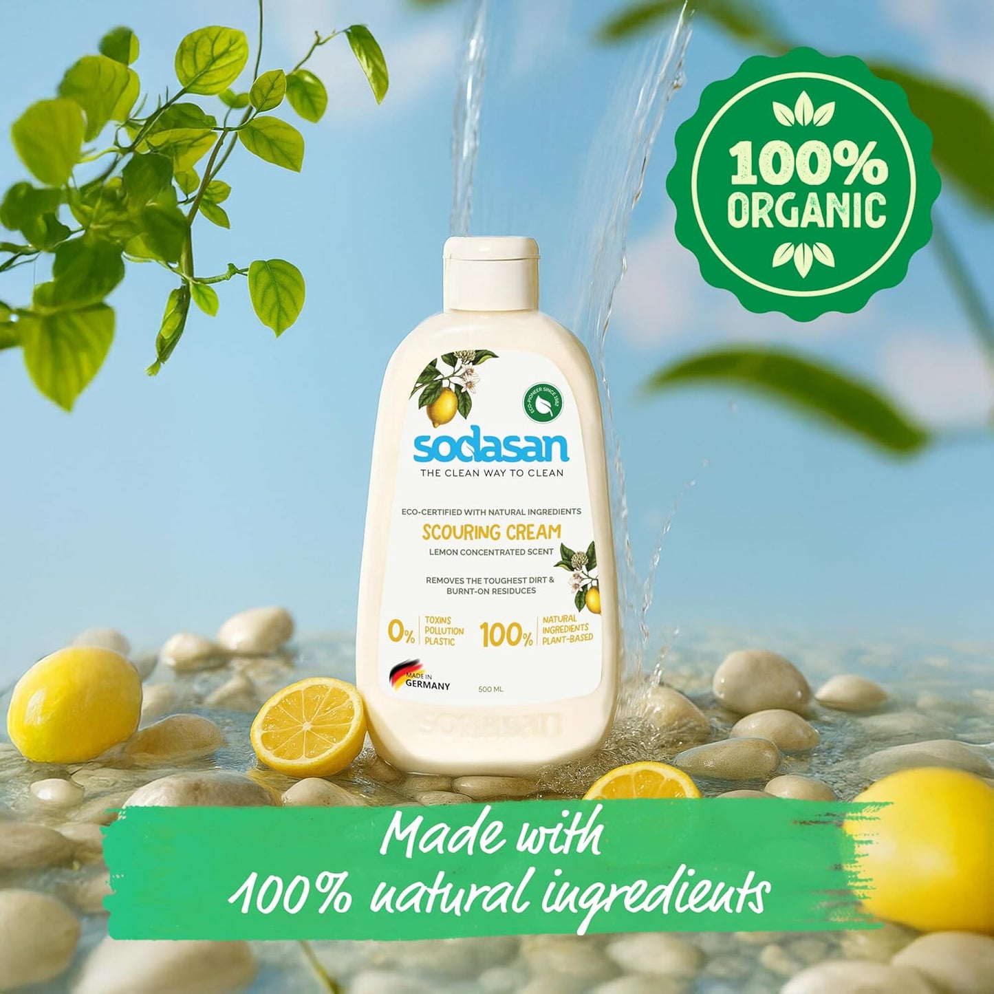 Sodasan 100% Natural Citrus Scouring Cream 500g