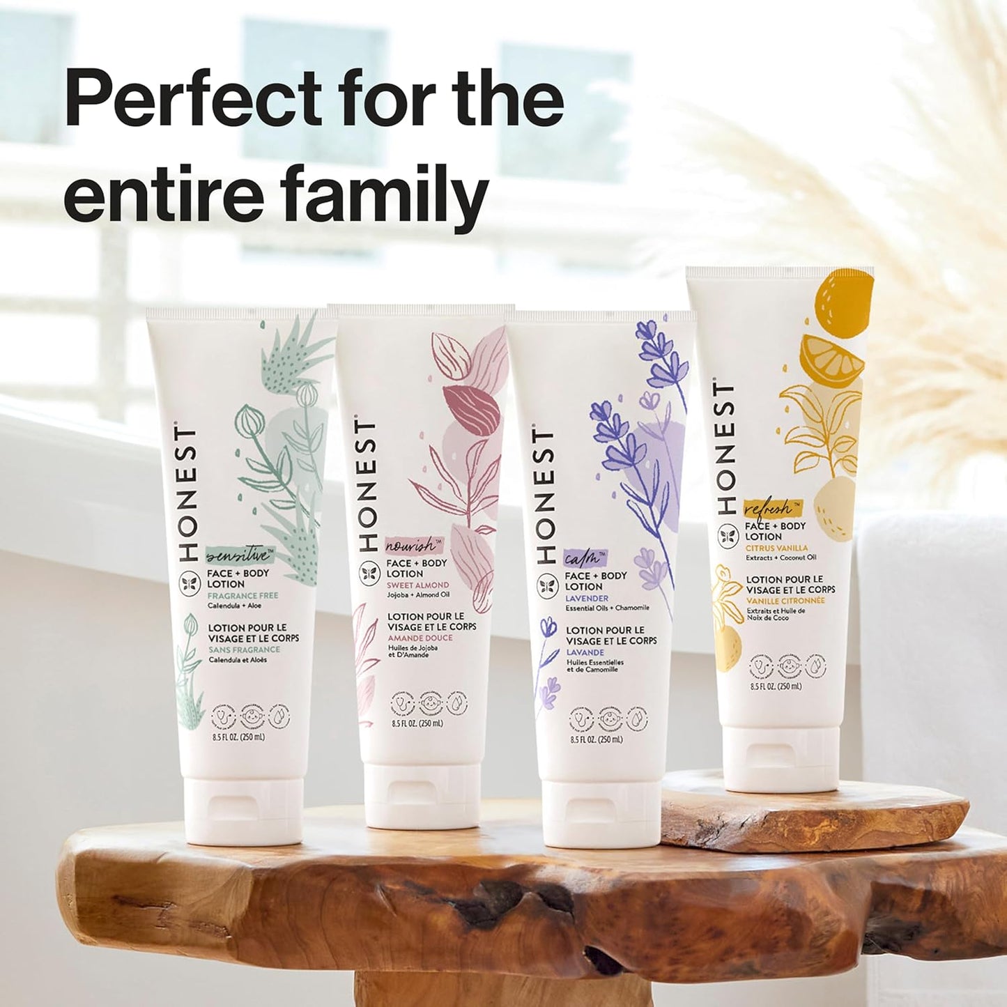 Honest Face + Body Lotion, Lavender Essential Oils & Chamomile 250 ML