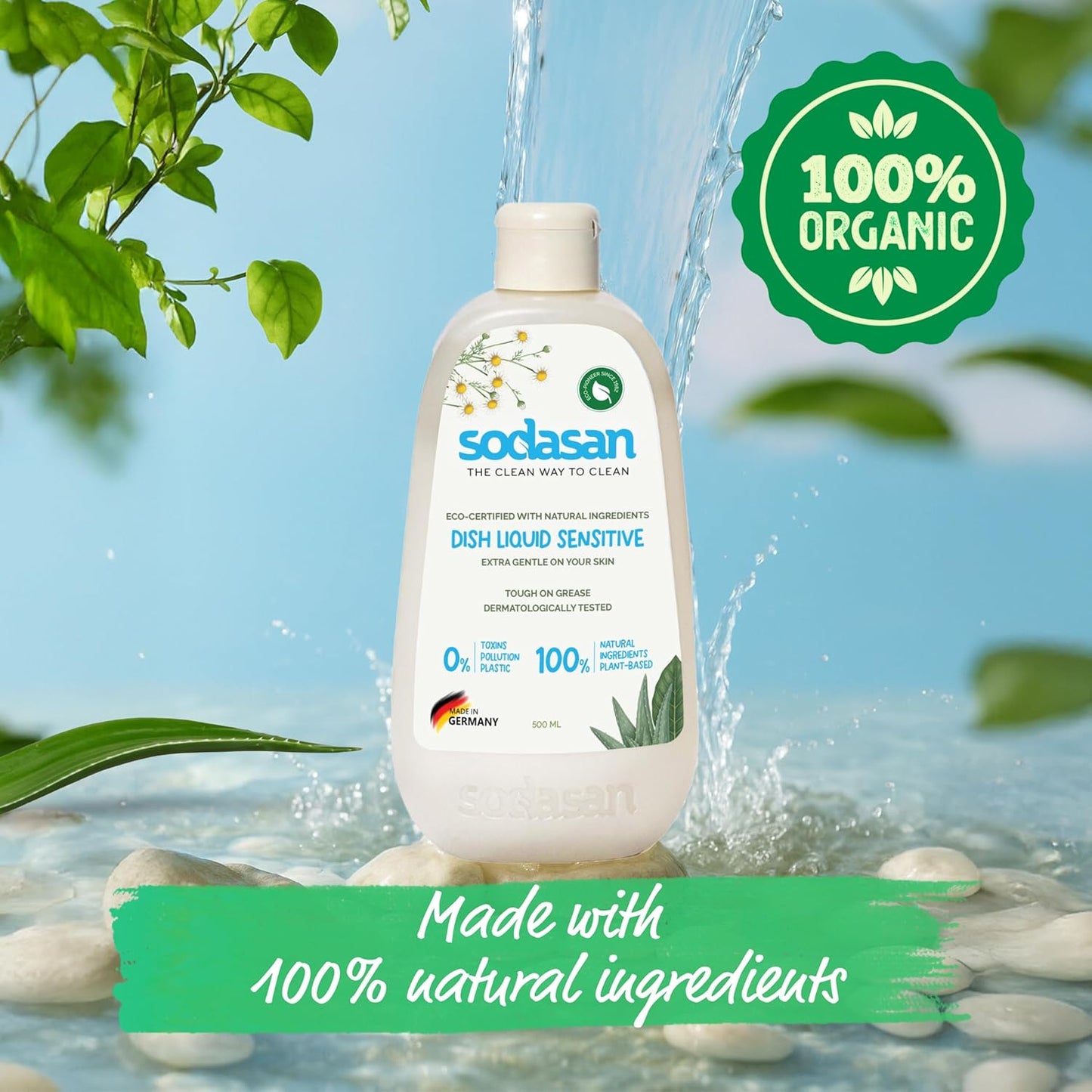 Sodasan 100% Natural Dish Liquid Sensitive 500g