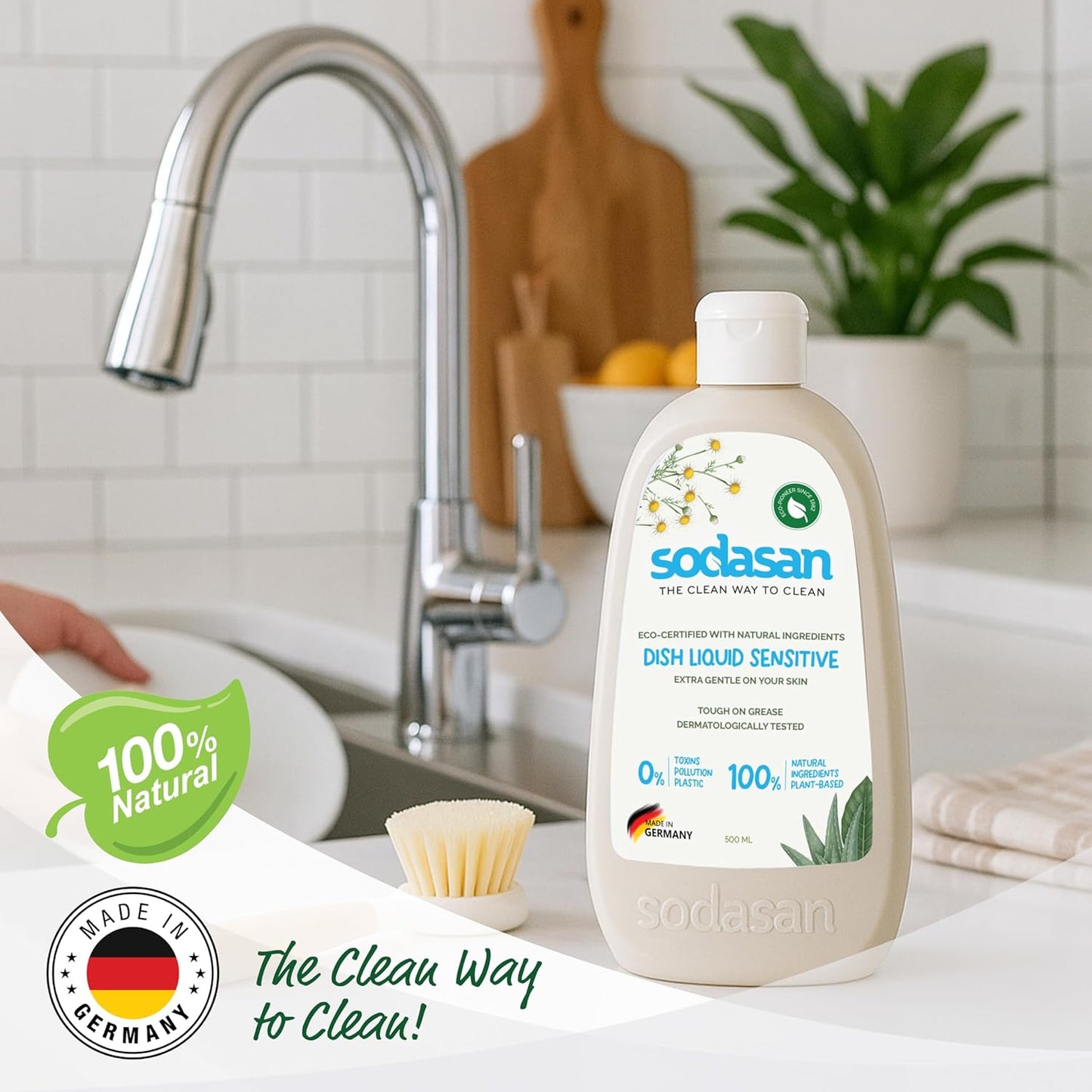 Sodasan 100% Natural Dish Liquid Sensitive 500g