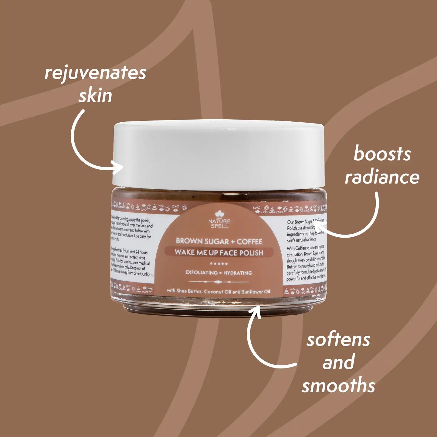 Nature Spell Wake Me Up Face Polish Brown Sugar & Coffee 100ML