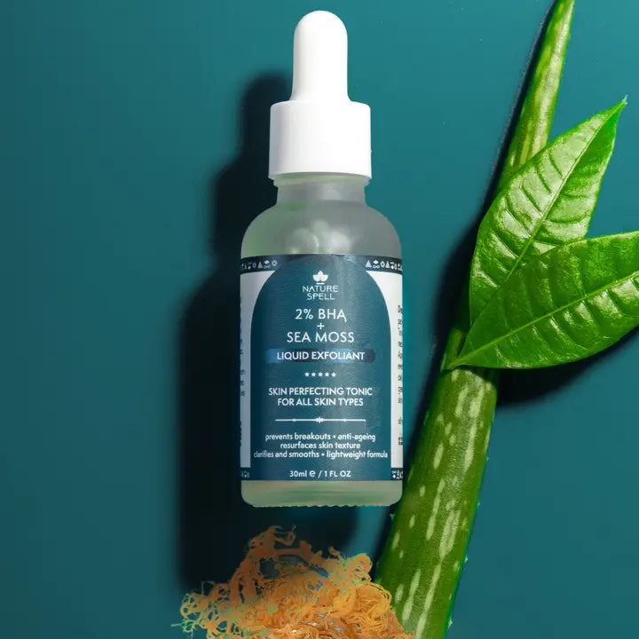 Nature Spell 2% BHA + Sea Moss Liquid Exfoliant (Salicylic Acid) – Skin Perfecting Tonic 30ML