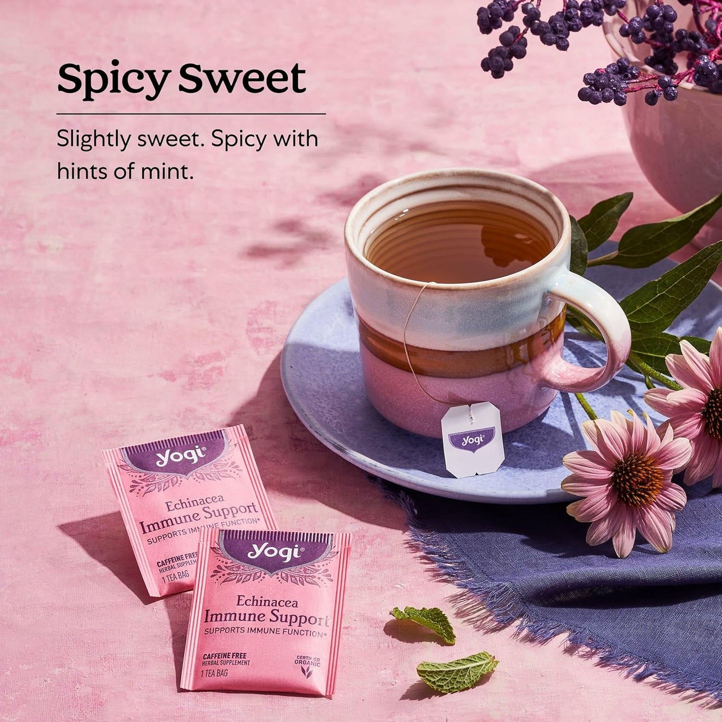 Yogi Tea Immune Support Echinacea Supports Immune Function 16 tea bags