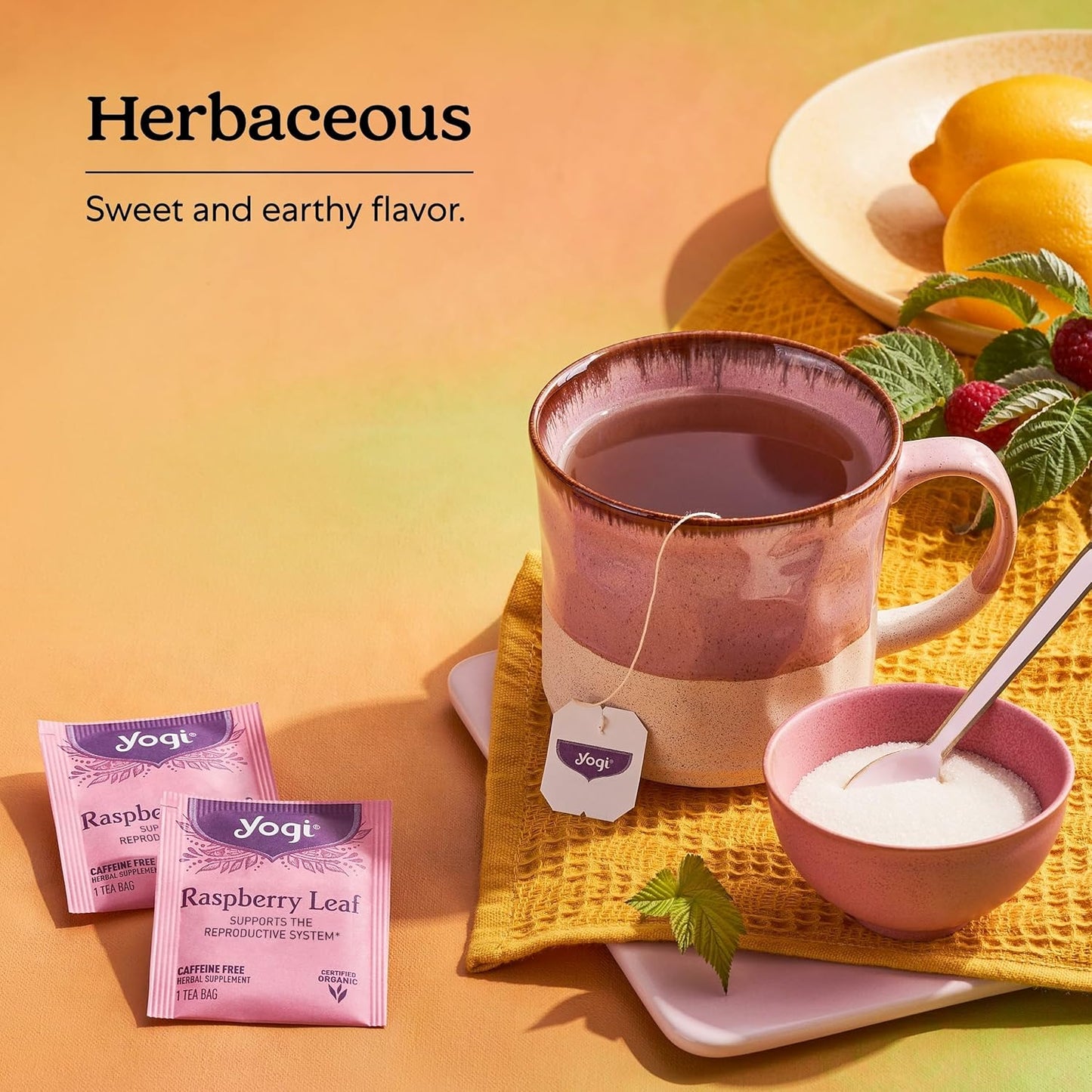 Yogi Tea Raspberry Leaf Supports the Reproductive system 16 Tea bags