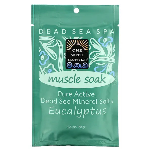 One with Nature, Dead Sea Spa, Mineral Salts, Muscle Soak, Eucalyptus 70G