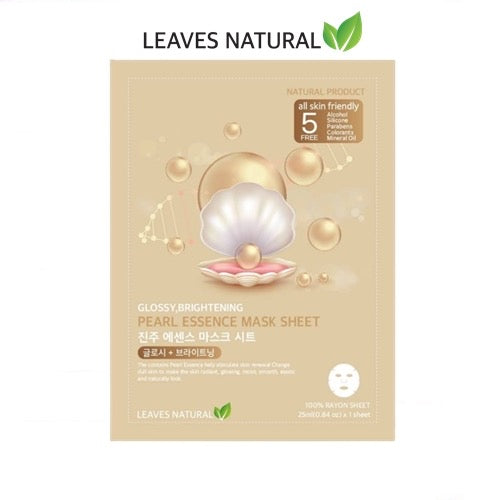 Leaves Natural Pearl Essence Mask Glossy Brightening