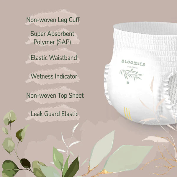 Bloomies Bamboo Baby Pants - Size 6 (15kg+)