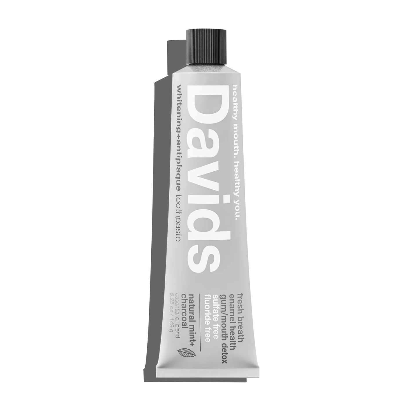 Davids Premium Whitening + Anti-plaque Toothpaste / Natural Mint + Charcoal 149g