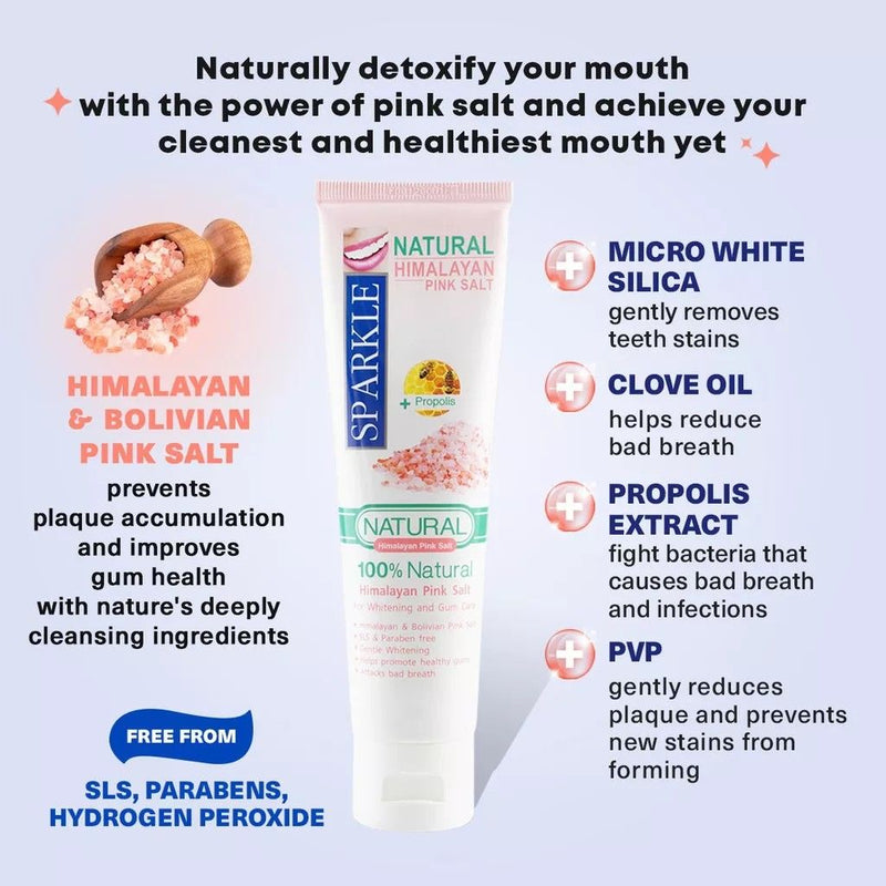 Sparkle Natural Himalayan Pink Salt Toothpaste 100G