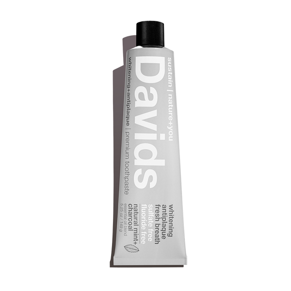 Davids Premium Whitening + Anti-plaque Toothpaste / Natural Mint + Charcoal 149g
