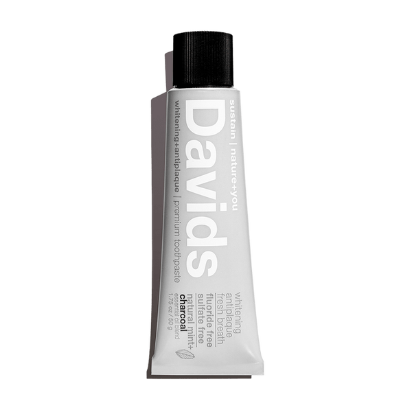 Davids Premium Toothpaste Whitening Antiplaque fresh breath / Natural Mint + Charcoal 50g