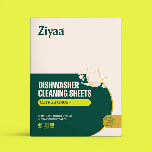 Ziyaa Dishwasher Cleaning Sheets (Citrus Crush) - 40pcs 80 Washes