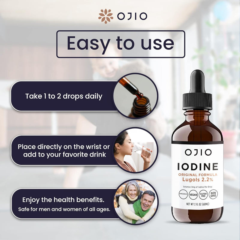 Ojio, Iodine, Lugol's Solution 2% 60 ml