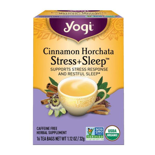 Yogi Tea Stress + Sleep Cinnamon Horchata Supports Stress Response and Restful Sleep 16 tea bags