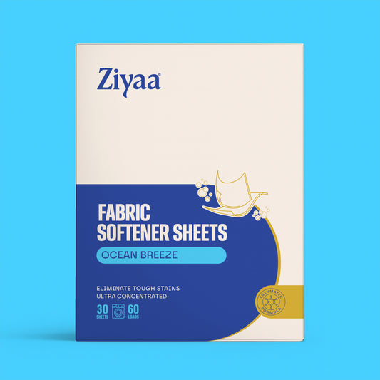 Ziyaa Fabric Softener Sheets (Ocean Breeze) - 30pcs 60 Washes