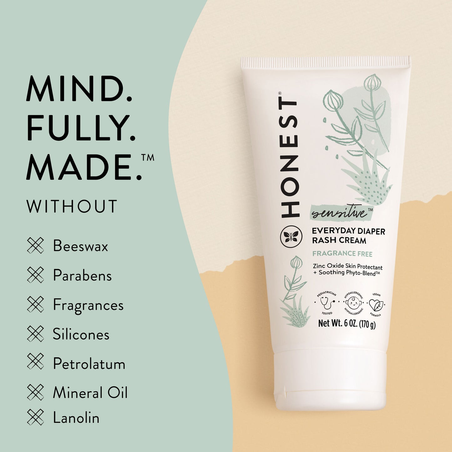 Honest - Diaper Rash Cream, Sensitive  70.8g