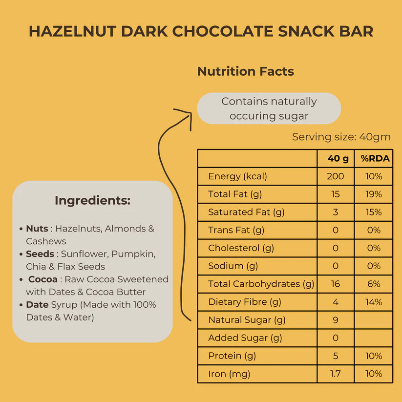 Nothing Silly Hazelnut Dark Chocolate 40g