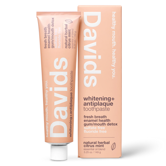 Davids Premium Toothpaste Whitening Antiplaque fresh breath / Natural Herbal Citrus Mint 149G
