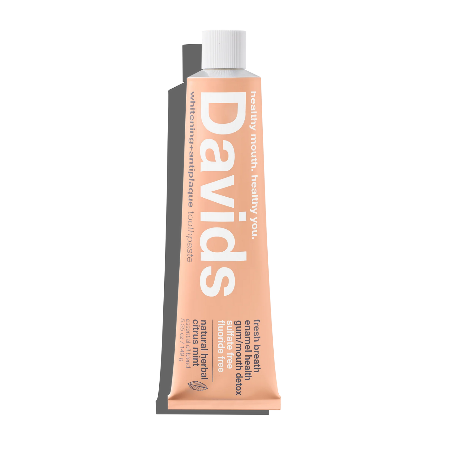 Davids Premium Toothpaste Whitening Antiplaque fresh breath / Natural Herbal Citrus Mint 149G