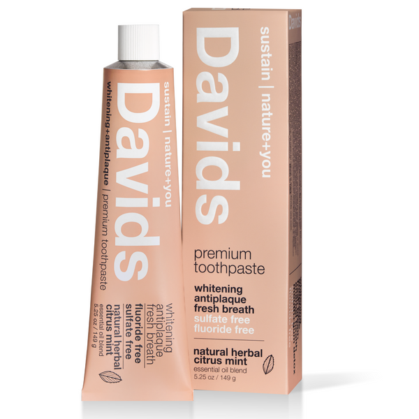 Davids Premium Toothpaste Whitening Antiplaque fresh breath / Natural Herbal Citrus Mint 149G