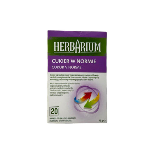 Herbarium Cukier w Normie – Herbal Tea for Maintaining Sugar 20 pcs.