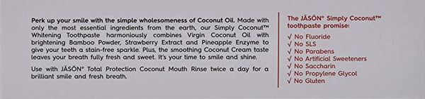 JASON Simply Coconut® Whitening Toothpaste, Coconut Cream 119 G