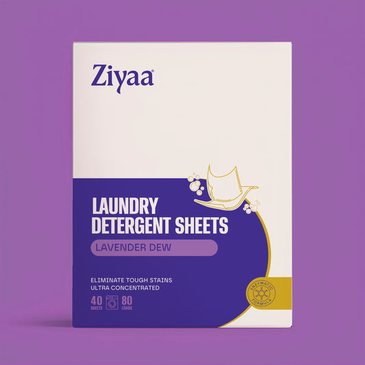 Ziyaa Laundry Detergent Sheets (Lavander Dew) - 40pcs 80 Washes