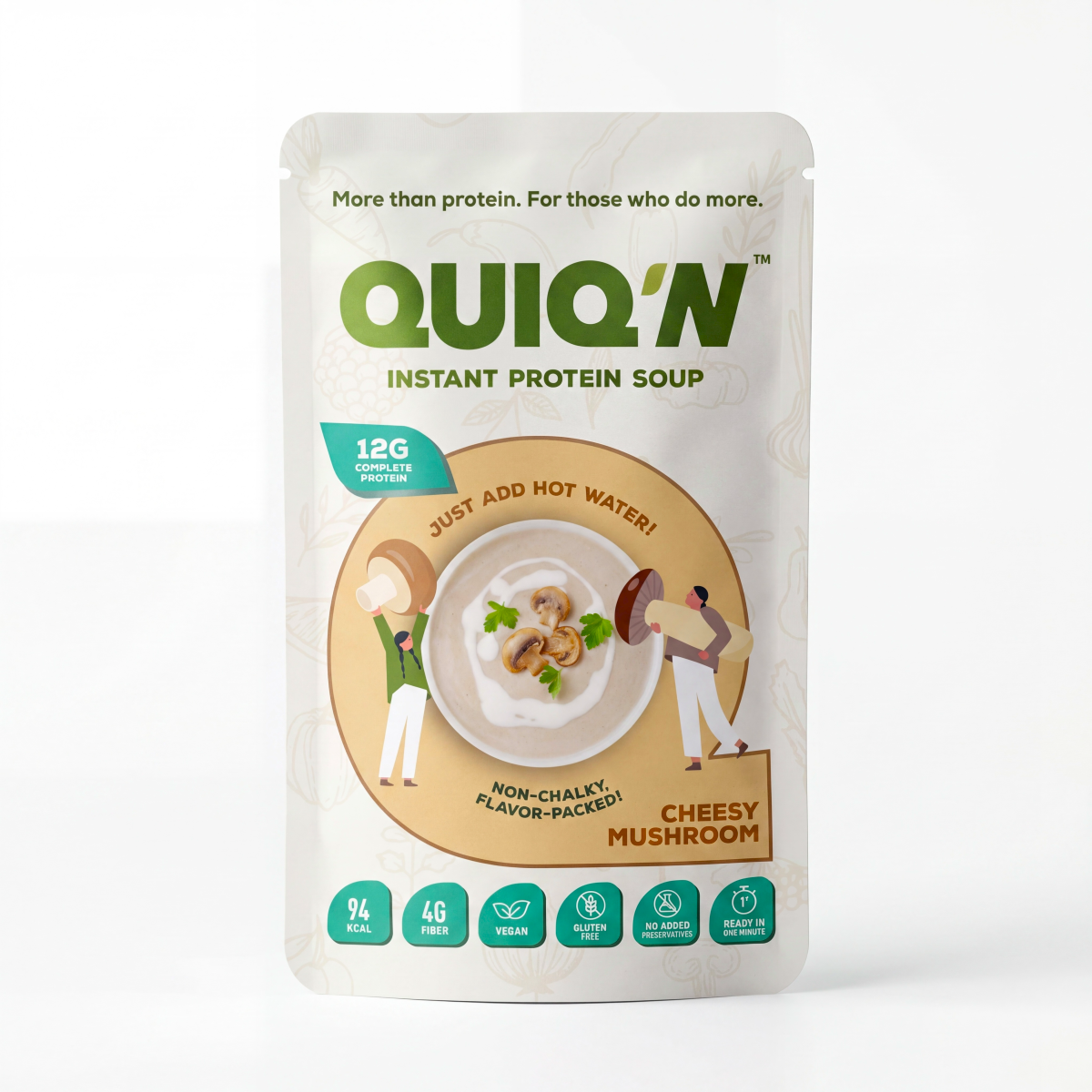 Quiq'N  Instant Protein Soup Cheesy Mushroom 25g