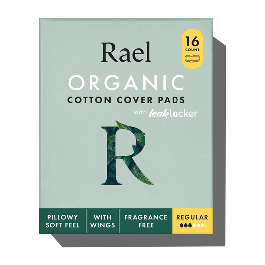 Rael Regular Organic Cotton Cover Pads with Wings 16ct