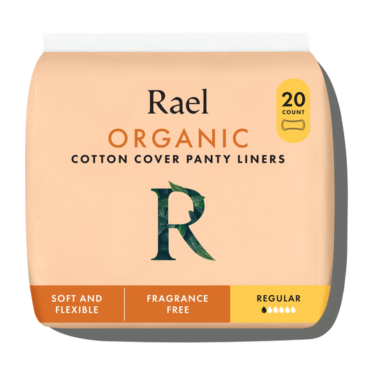 Rael Regular Unscented Panty Liners Made with Organic Cotton 20ct