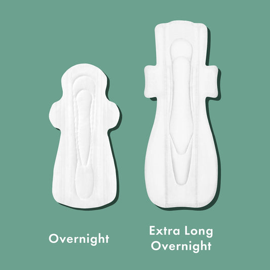 Rael Extra Long Overnight Organic Cotton Cover Pads with Wings 6ct