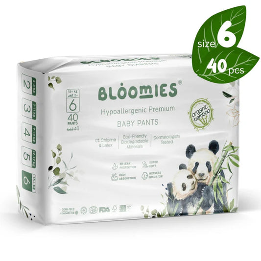 Bloomies Bamboo Baby Pants - Size 6 (15kg+)