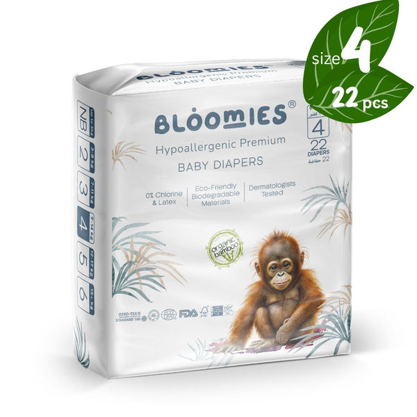 Bloomies Bamboo Baby Diapers - Size 4 (9-14kg)