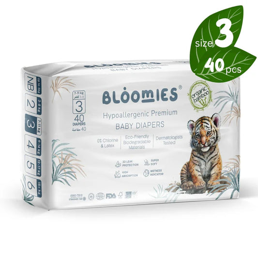 Bloomies Bamboo Baby Diapers - Size 3 (7-11kg)