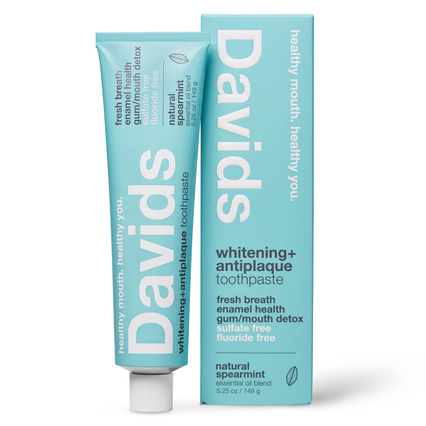 Davids Premium Whitening + Anti-plaque Toothpaste / Spearmint 149g
