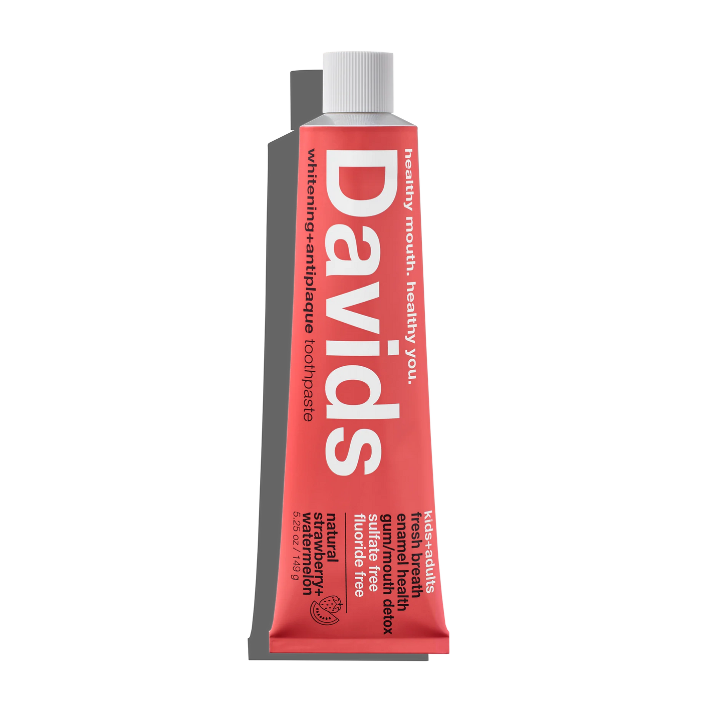 Davids Premium Toothpaste Whitening Antiplaque / Natural Strawberry + Watermelon 149G