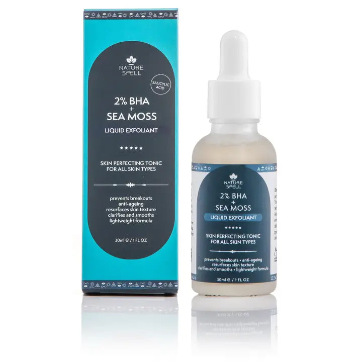 Nature Spell 2% BHA + Sea Moss Liquid Exfoliant (Salicylic Acid) – Skin Perfecting Tonic 30ML
