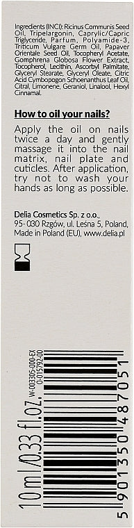 DELIA Bio Strengthening Oil Nails Cuticles 10ML