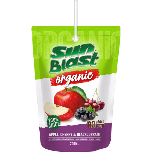 Sun Blast Organic Apple, Cherry & BlackCurrant 200ml