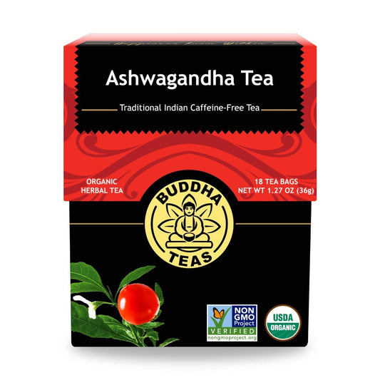 Buddha Teas Ashwagandha Tea Traditional Indian Caffeine-Free Tea 18 Tea Bags