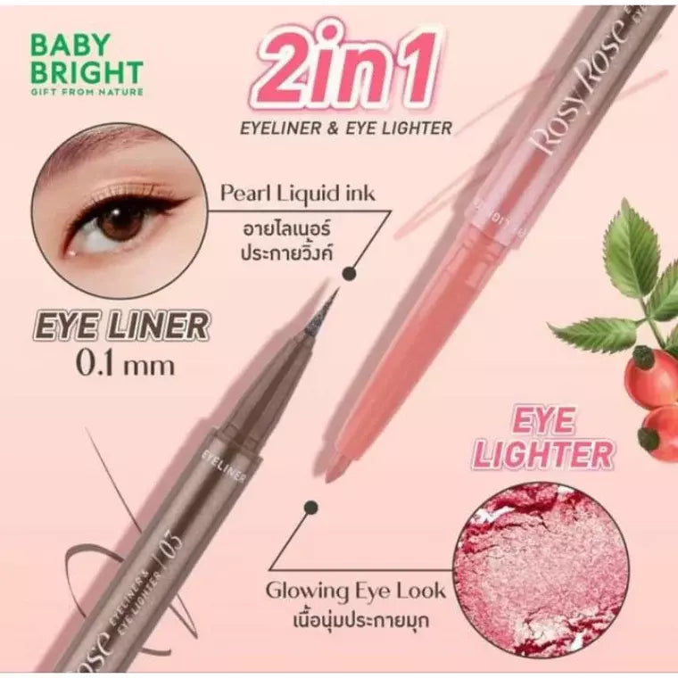 BABY BRIGHT Rosy Rose Eyeliner & Eye Lighter 02 Bride Pink