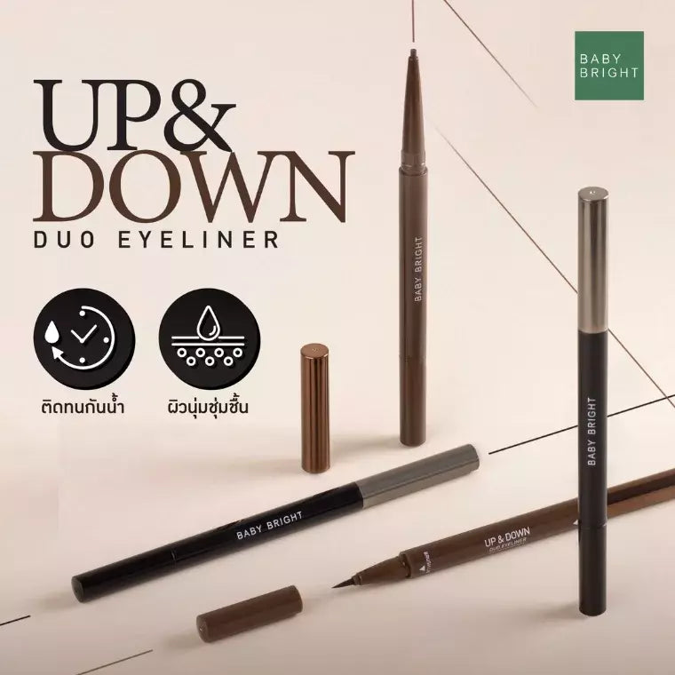Baby Bright Up And Down Duo Eyeliner 2 in 1 01 Midnight Black